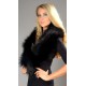 Black fox fur collar - Neck warmer